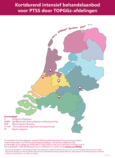 Kaart intensief behandelaanbod PTSS